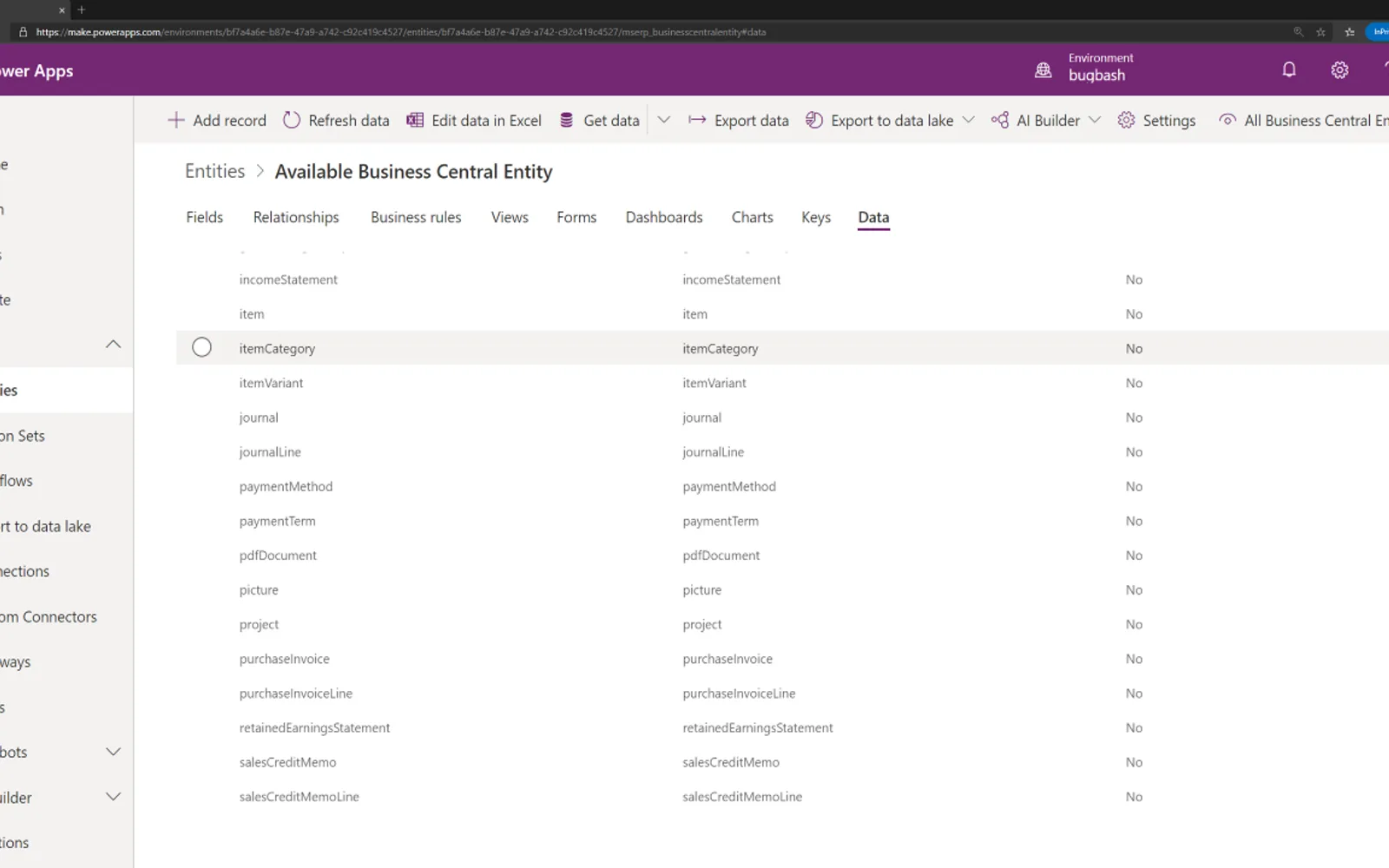 Business Central Virtual Table — screenshot from the Microsoft Marketplace listing