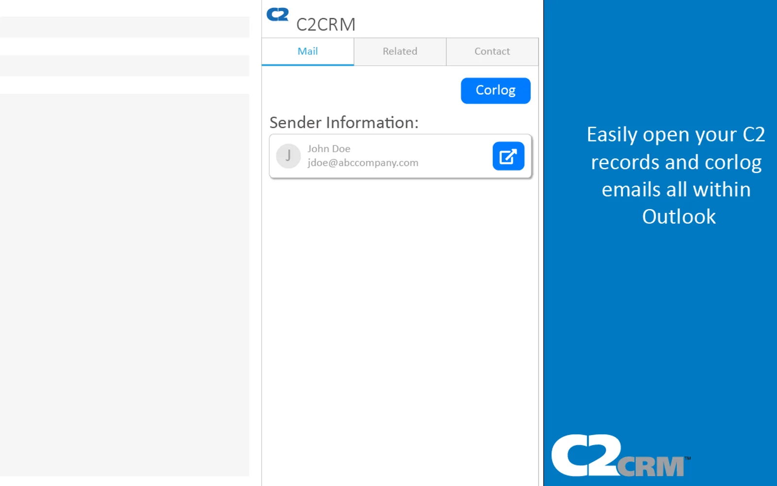 C2CRM — screenshot from the Microsoft Marketplace listing