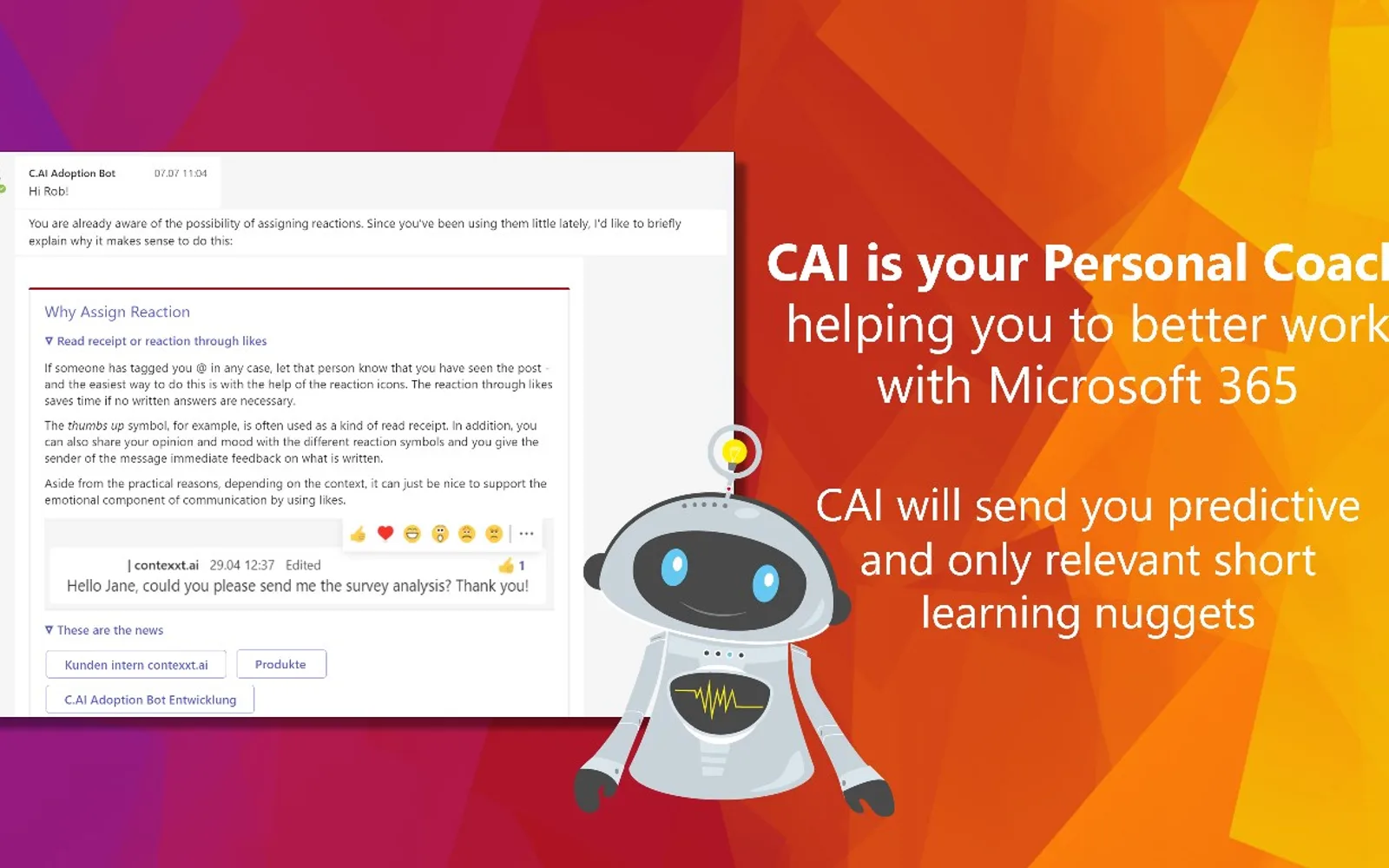 CAI Adoption Bot — screenshot from the Microsoft Marketplace listing