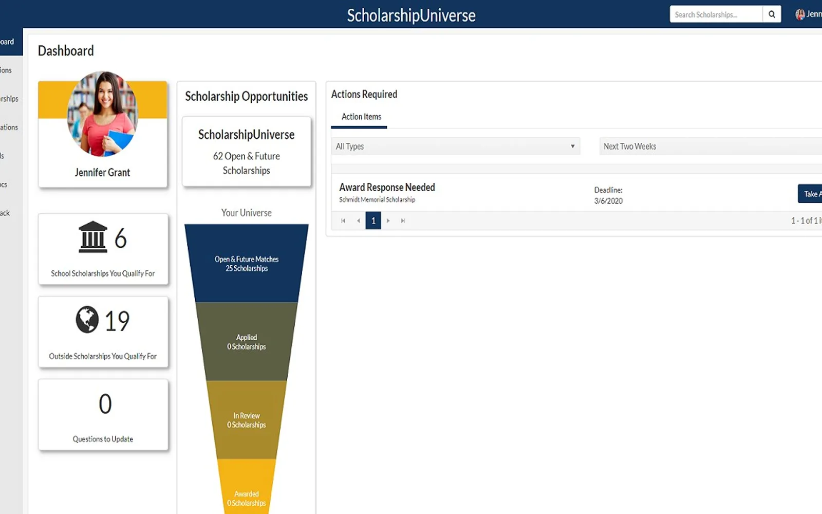 CampusLogic ScholarshipUniverse — screenshot from the Microsoft Marketplace listing