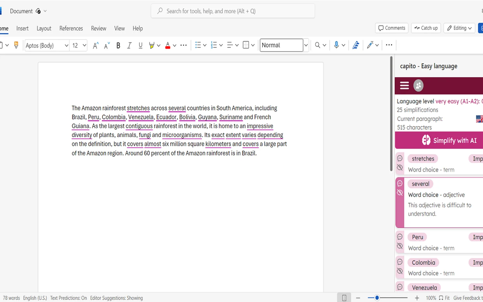 capito - Simply write — screenshot from the Microsoft Marketplace listing