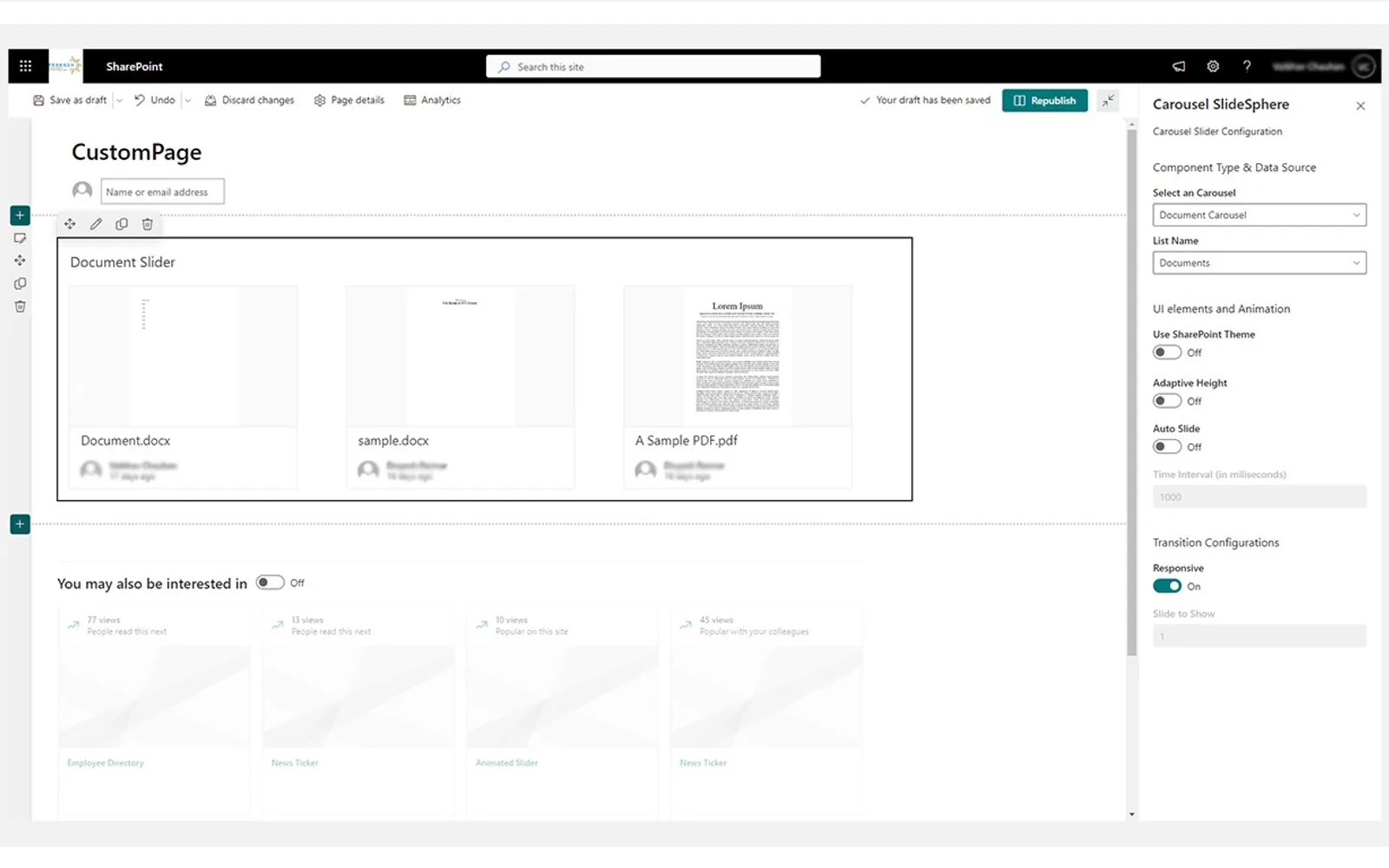 Carousel SlideSphere — screenshot from the Microsoft Marketplace listing