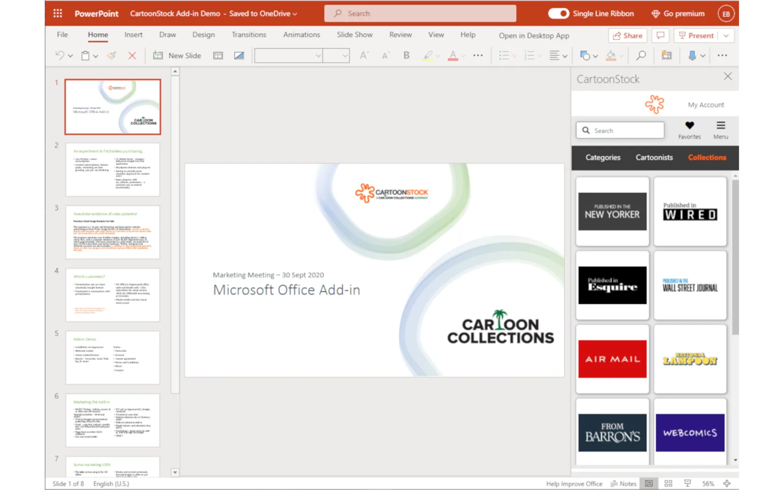 CartoonStock — screenshot from the Microsoft Marketplace listing