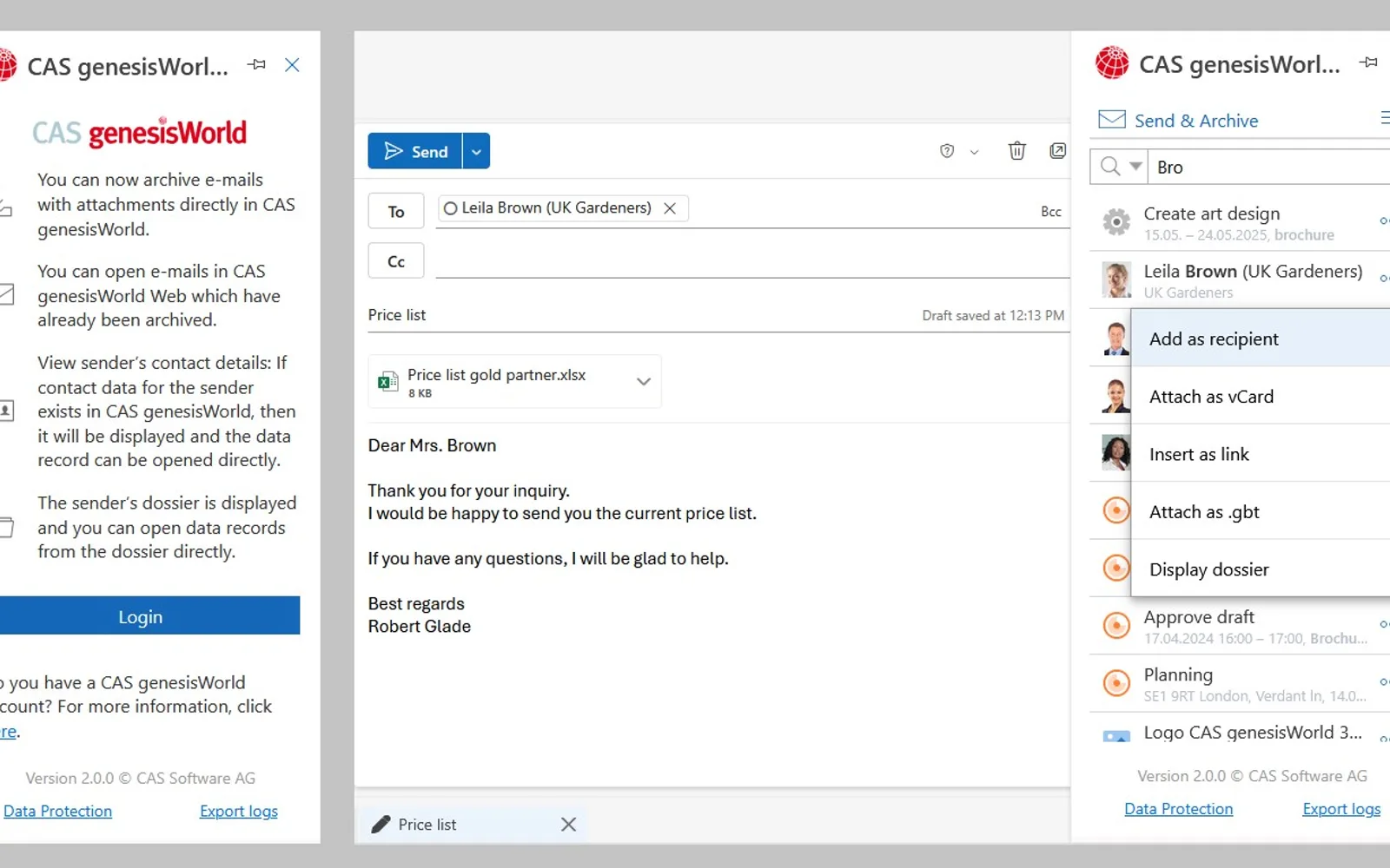 CAS genesisWorld — screenshot from the Microsoft Marketplace listing