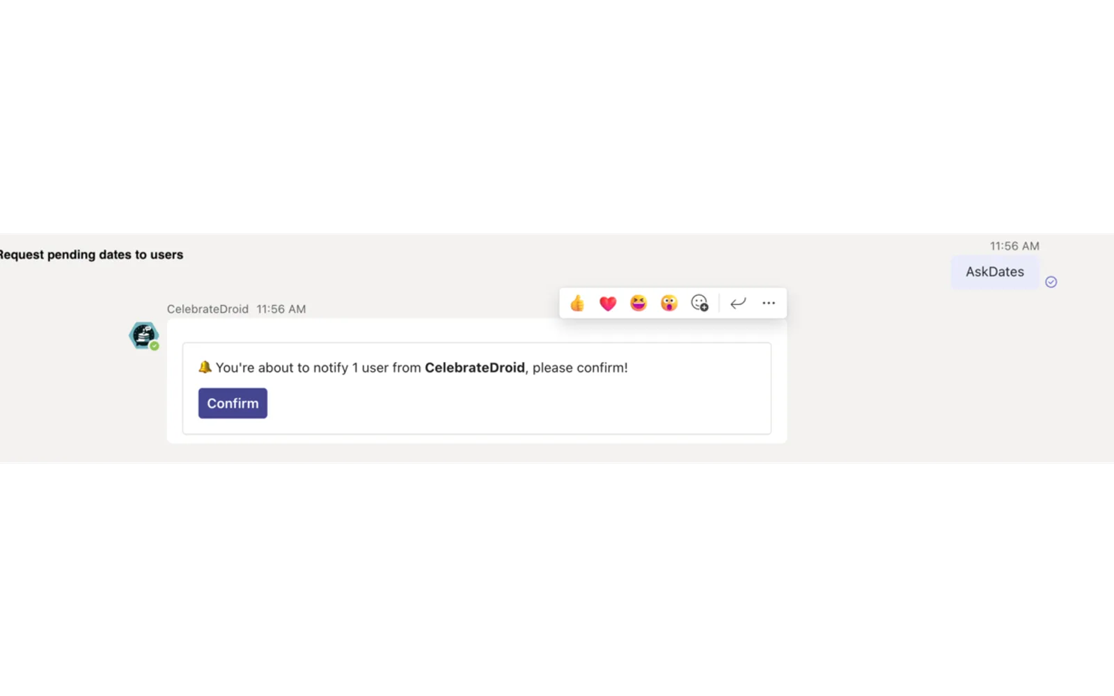 CelebrateDroid — screenshot from the Microsoft Marketplace listing