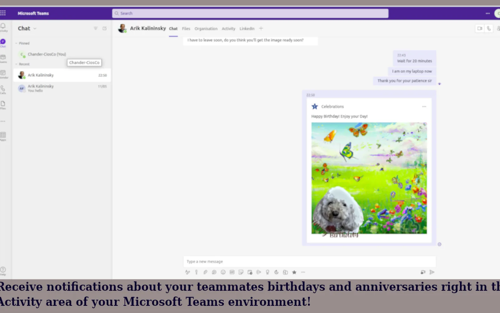 Celebrations — screenshot from the Microsoft Marketplace listing