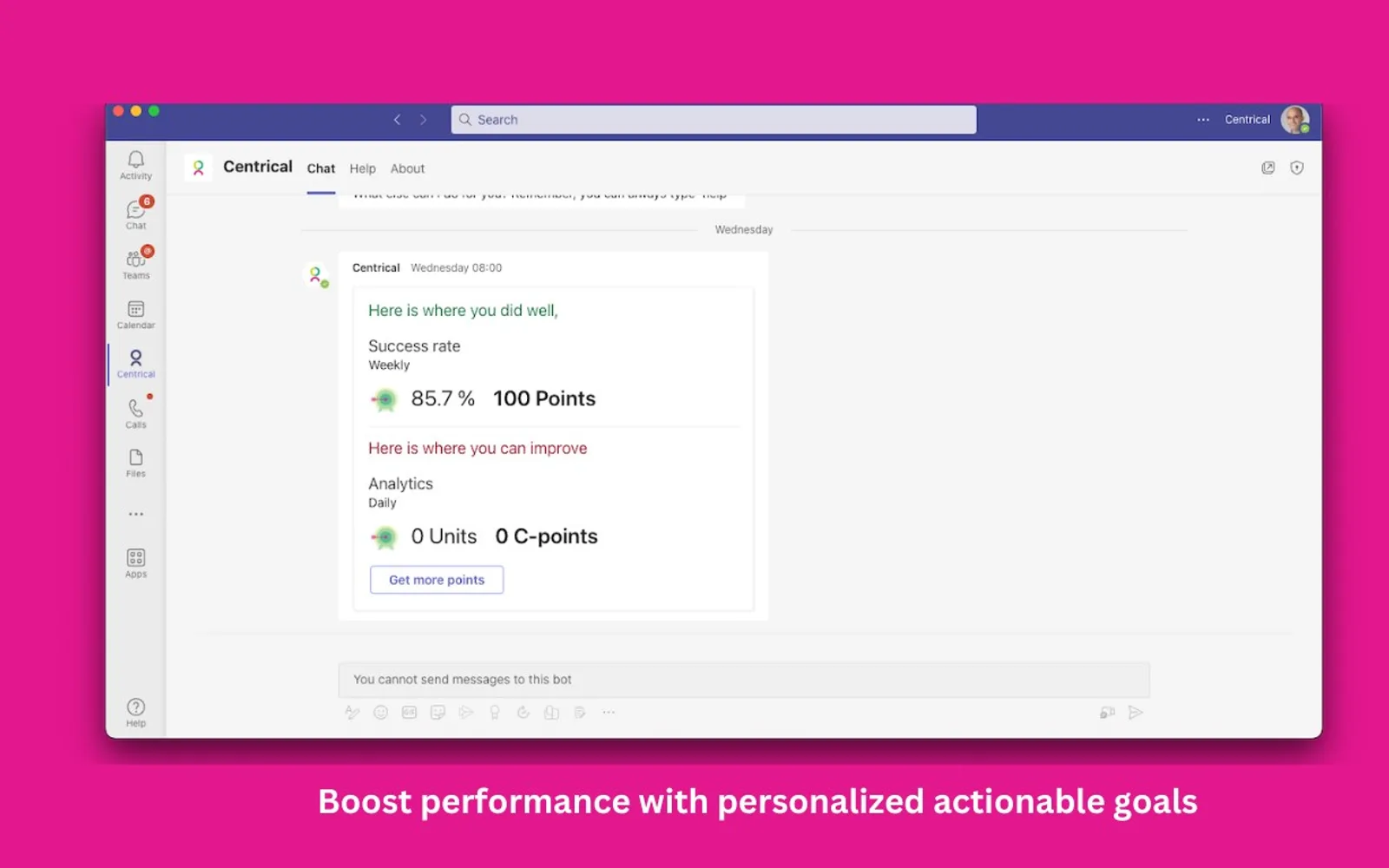 Centrical — screenshot from the Microsoft Marketplace listing