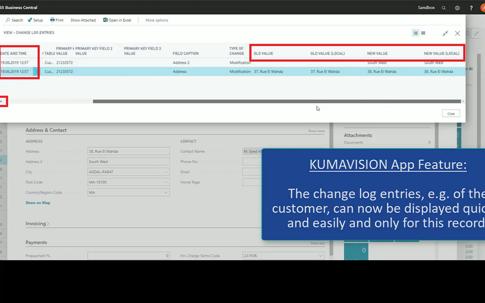 Change Log Quick Access — screenshot from the Microsoft Marketplace listing