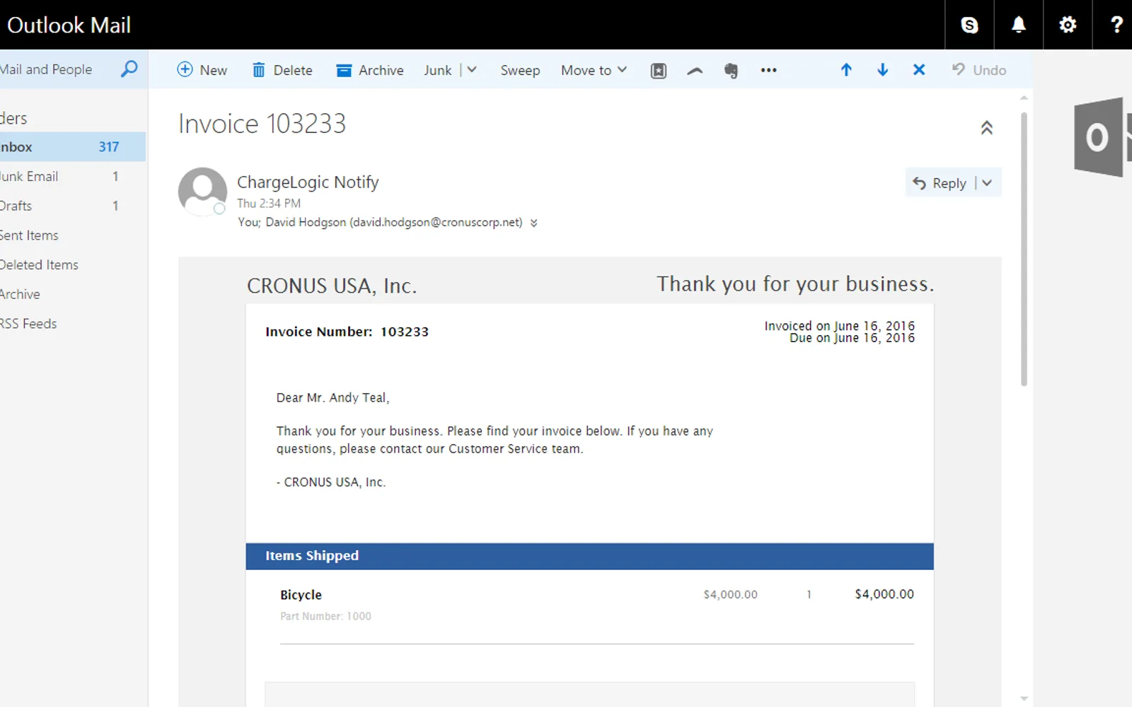 ChargeLogic Notify — screenshot from the Microsoft Marketplace listing