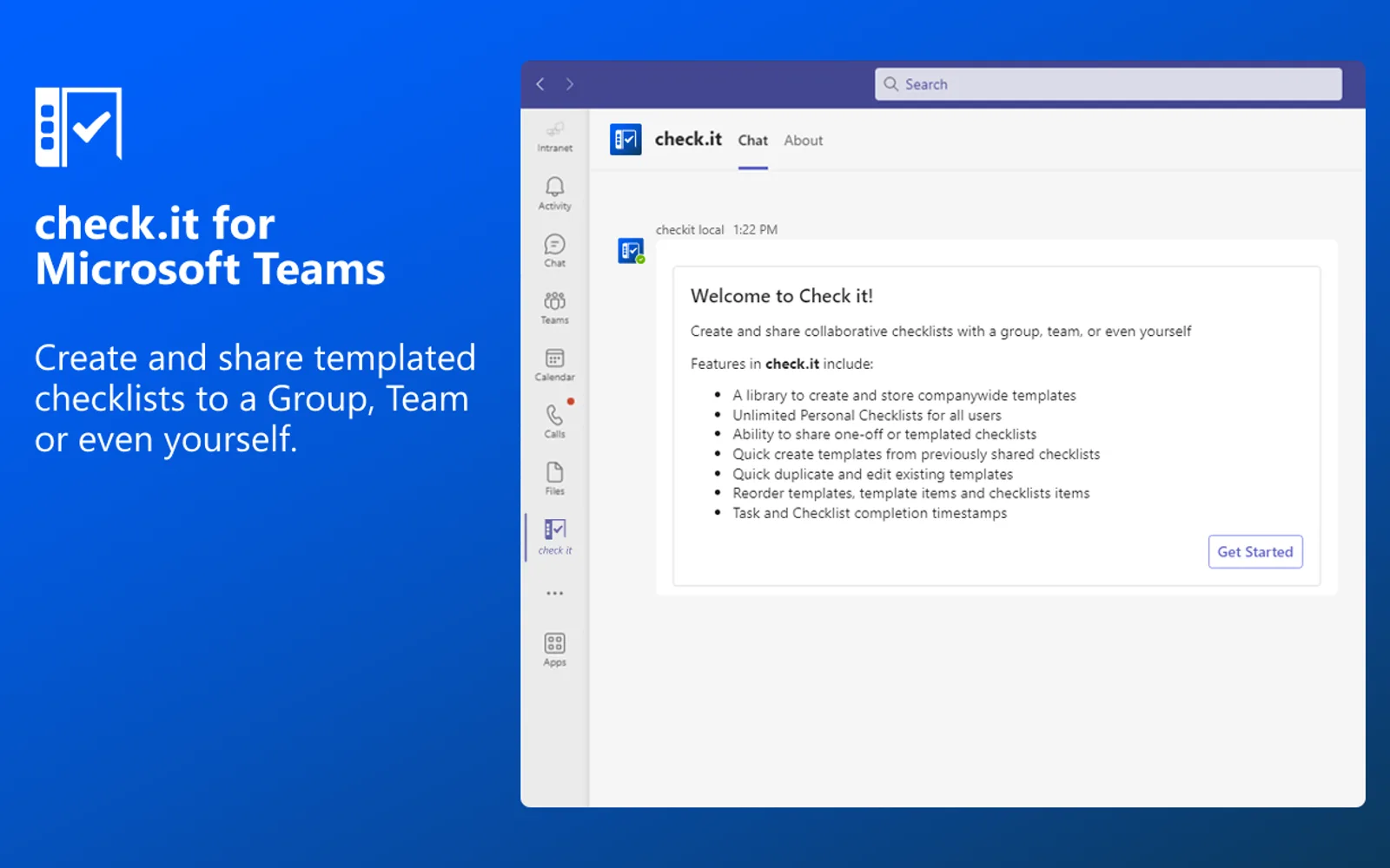 Check.it — screenshot from the Microsoft Marketplace listing
