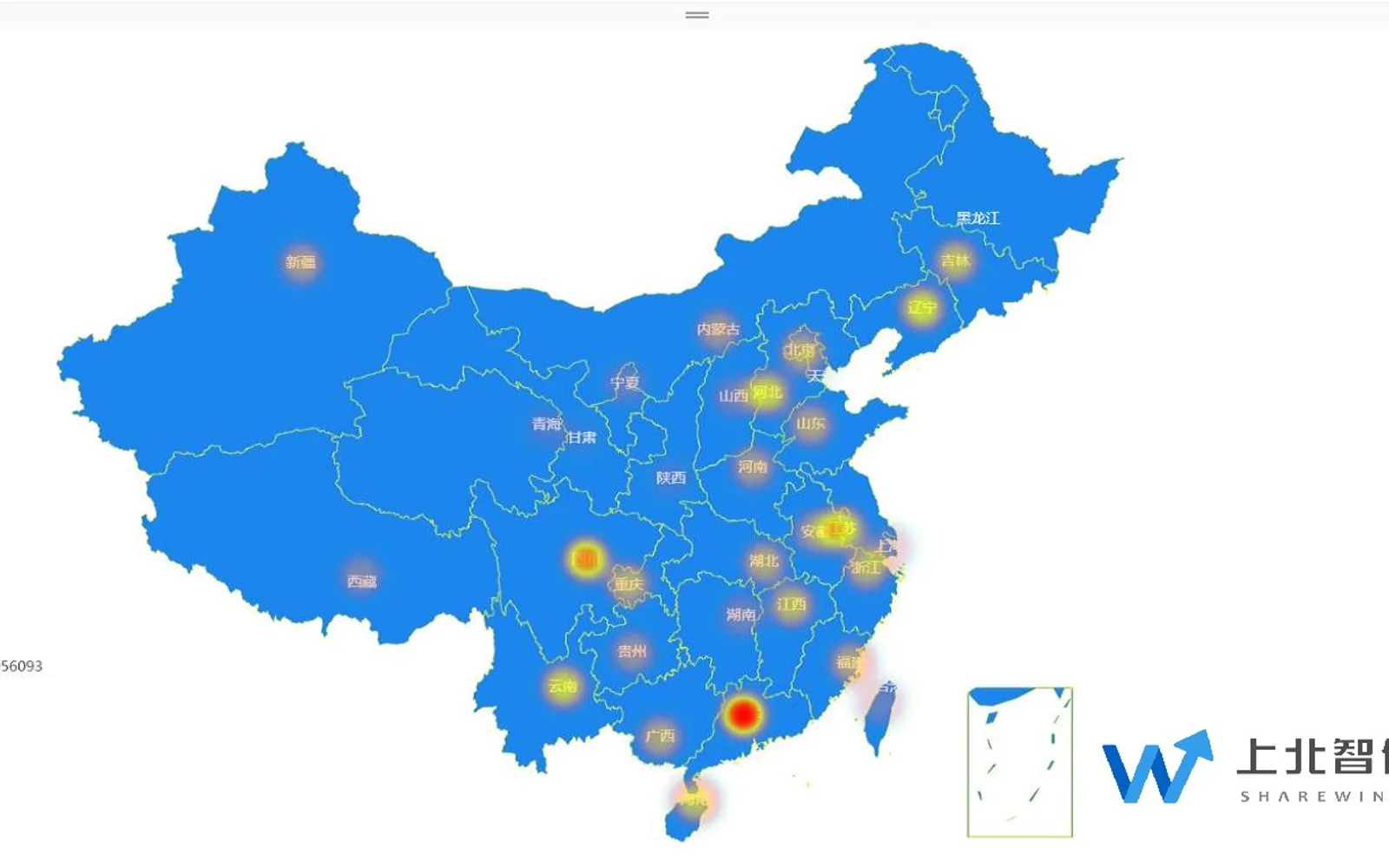 China Heat Map — screenshot from the Microsoft Marketplace listing