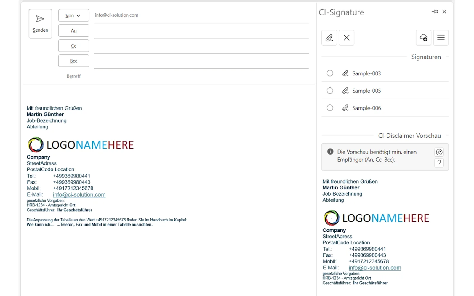 CI-Signature — screenshot from the Microsoft Marketplace listing