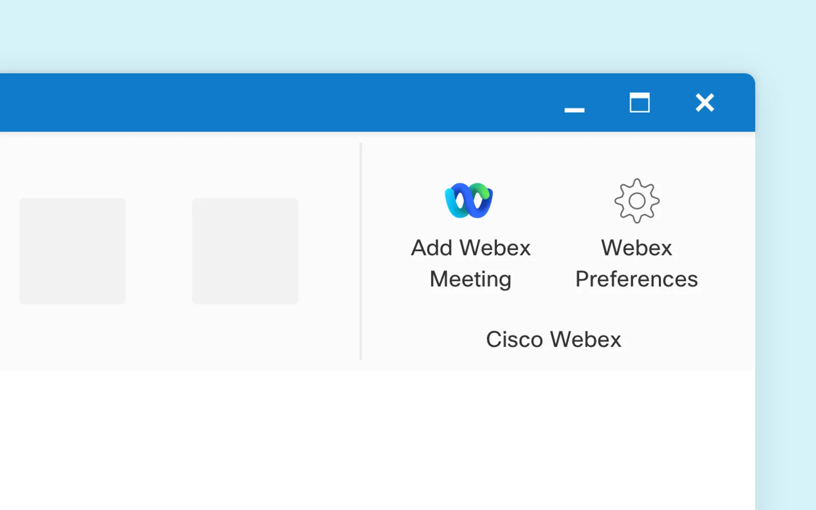 Cisco Webex Scheduler — screenshot from the Microsoft Marketplace listing
