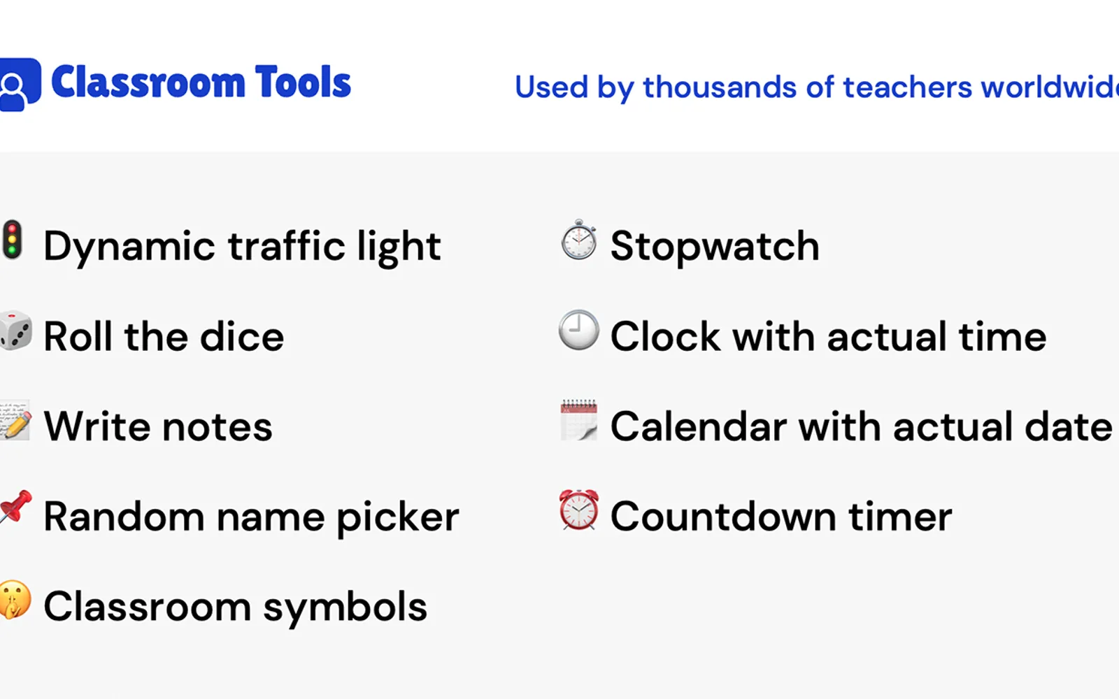 Classroom Tools — screenshot from the Microsoft Marketplace listing