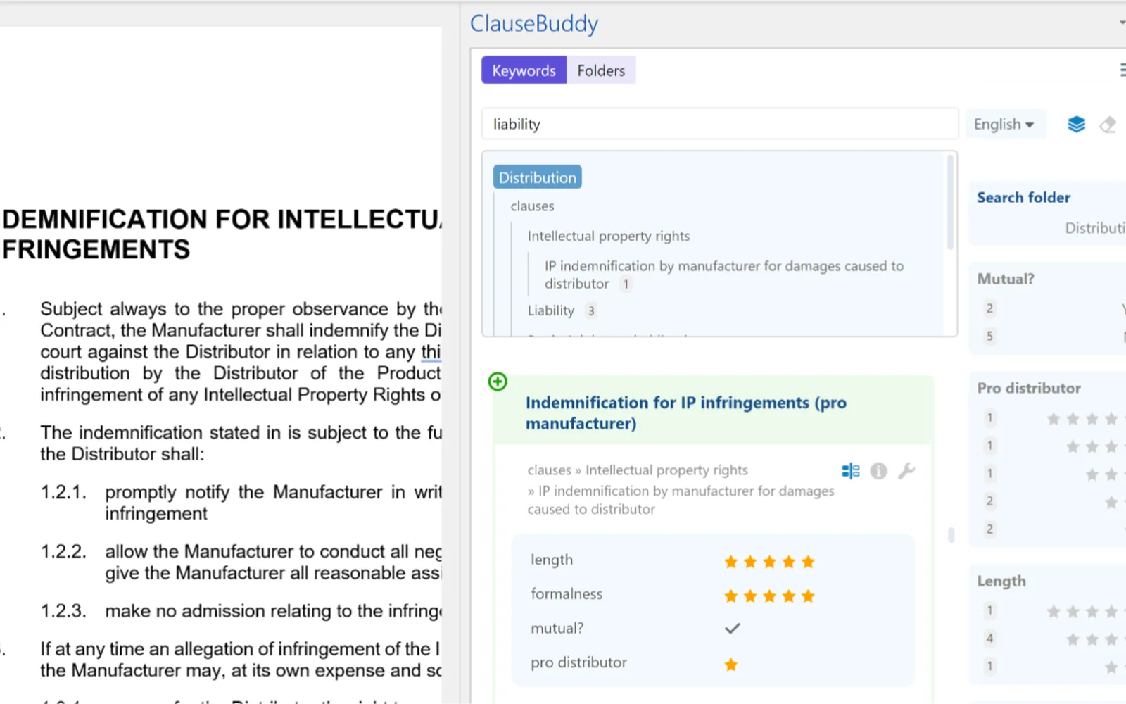 ClauseBuddy — screenshot from the Microsoft Marketplace listing