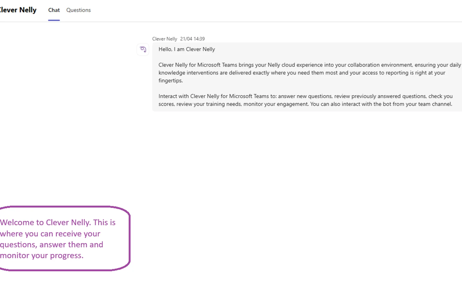 Clever Nelly — screenshot from the Microsoft Marketplace listing