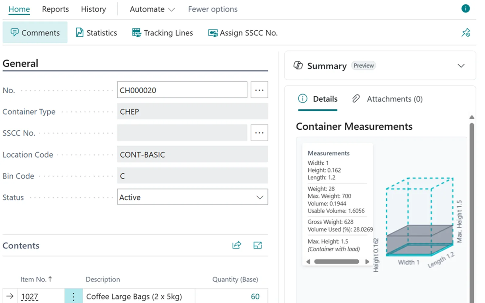 Clever WMS Containers — screenshot from the Microsoft Marketplace listing