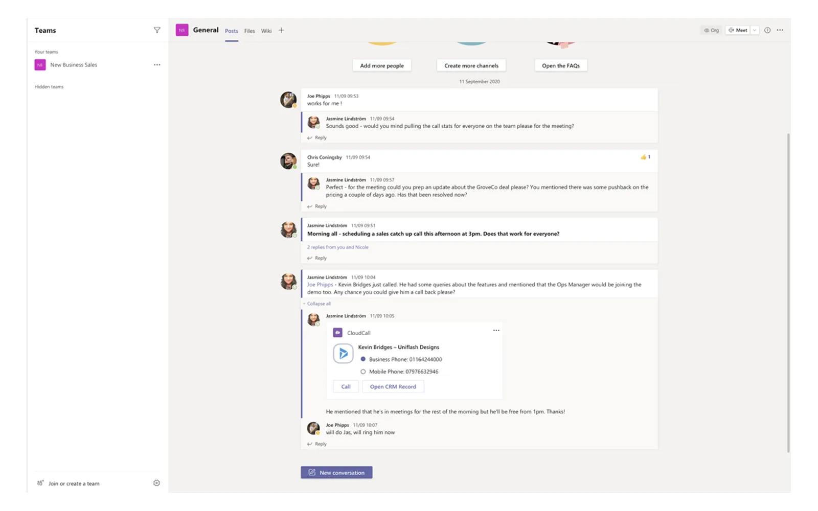 CloudCall — screenshot from the Microsoft Marketplace listing