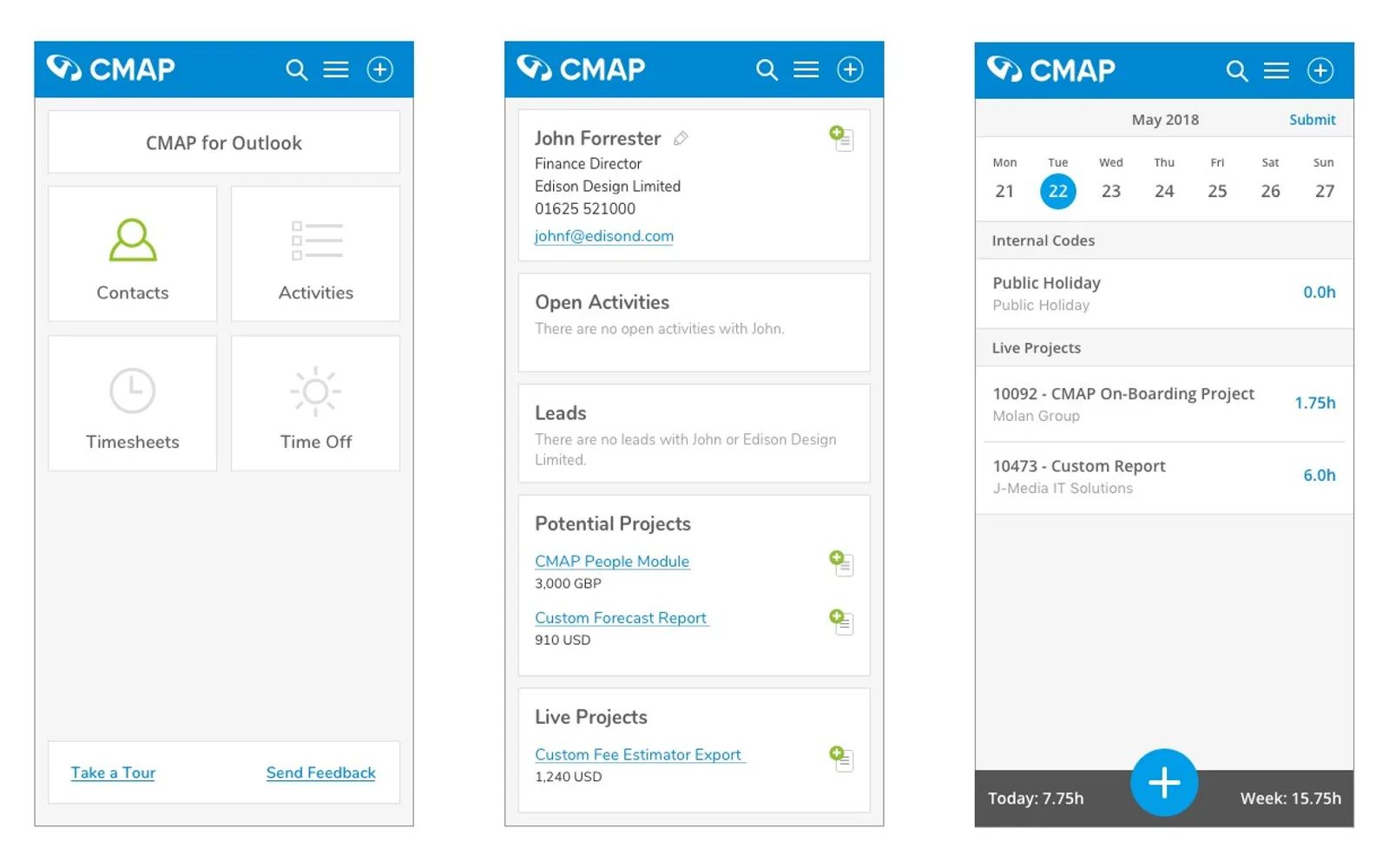 CMap for Outlook — screenshot from the Microsoft Marketplace listing