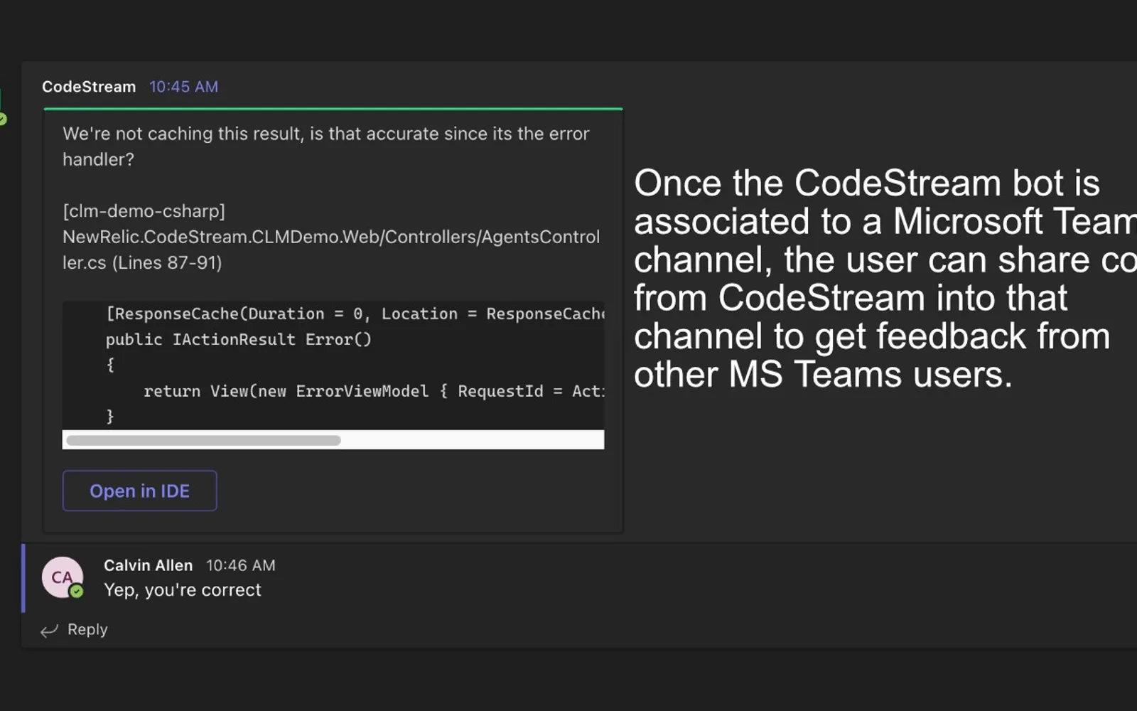CodeStream — screenshot from the Microsoft Marketplace listing