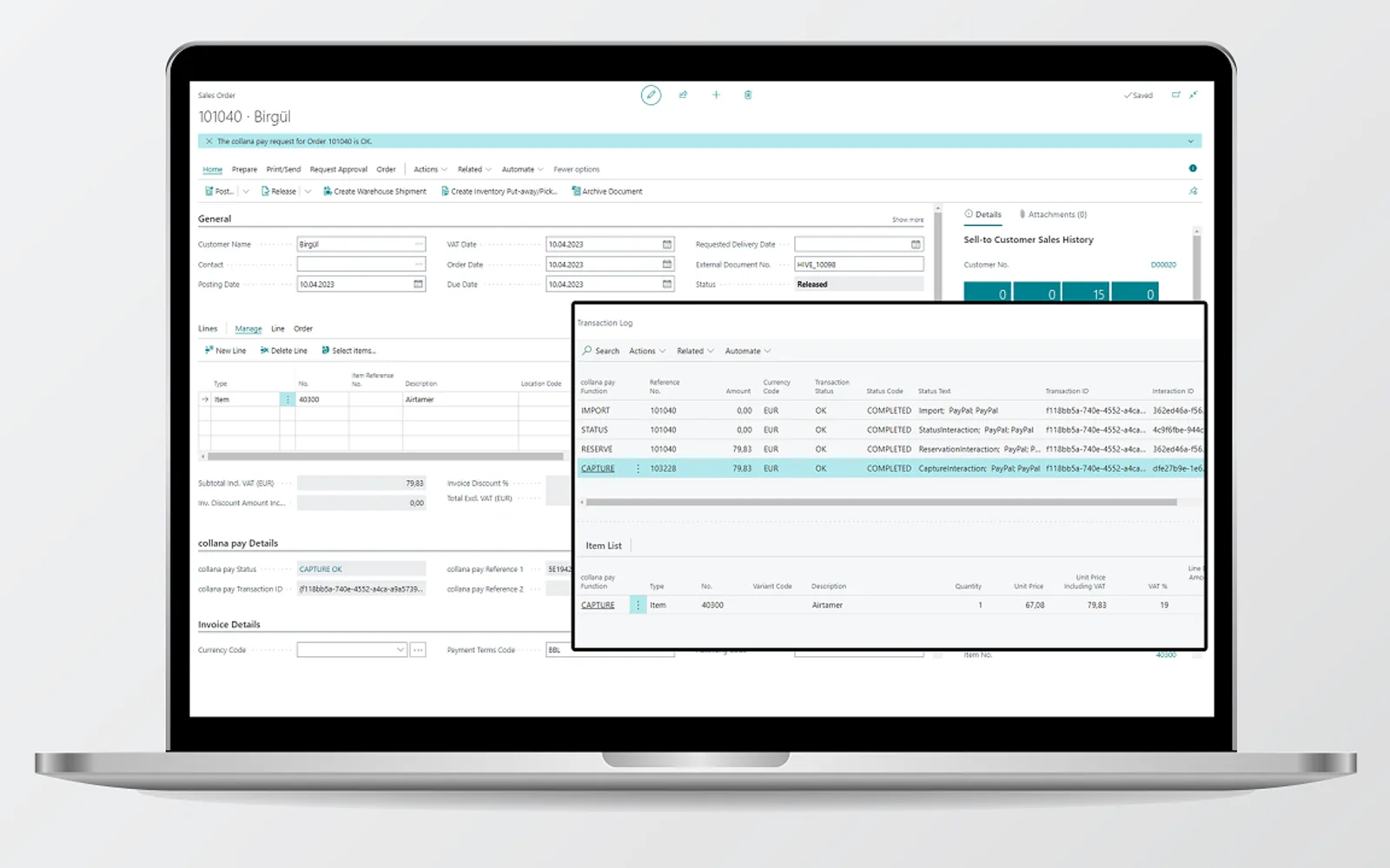 collana pay — screenshot from the Microsoft Marketplace listing