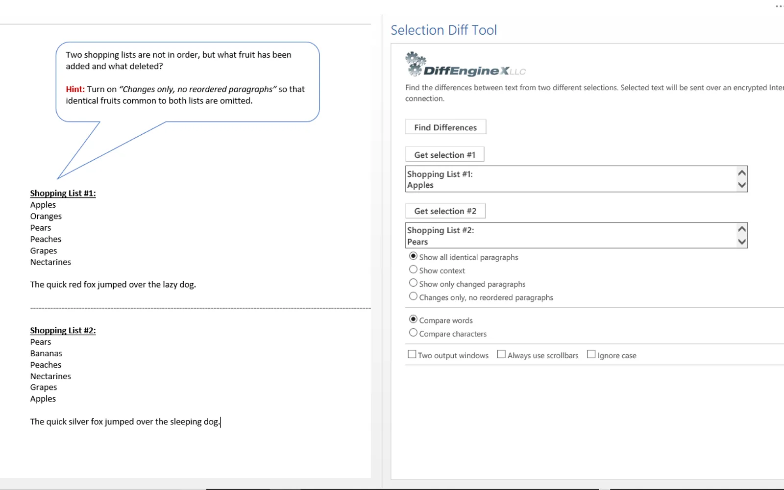 Compare Text With Selection Diff Tool — screenshot from the Microsoft Marketplace listing