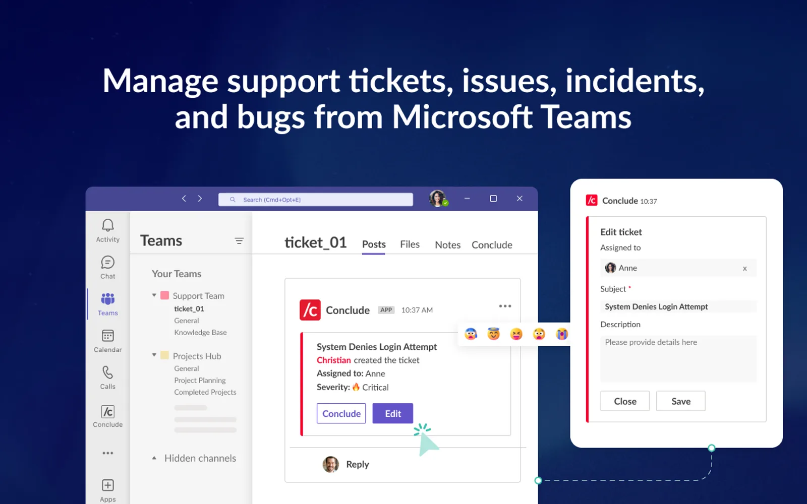 Conclude — screenshot from the Microsoft Marketplace listing
