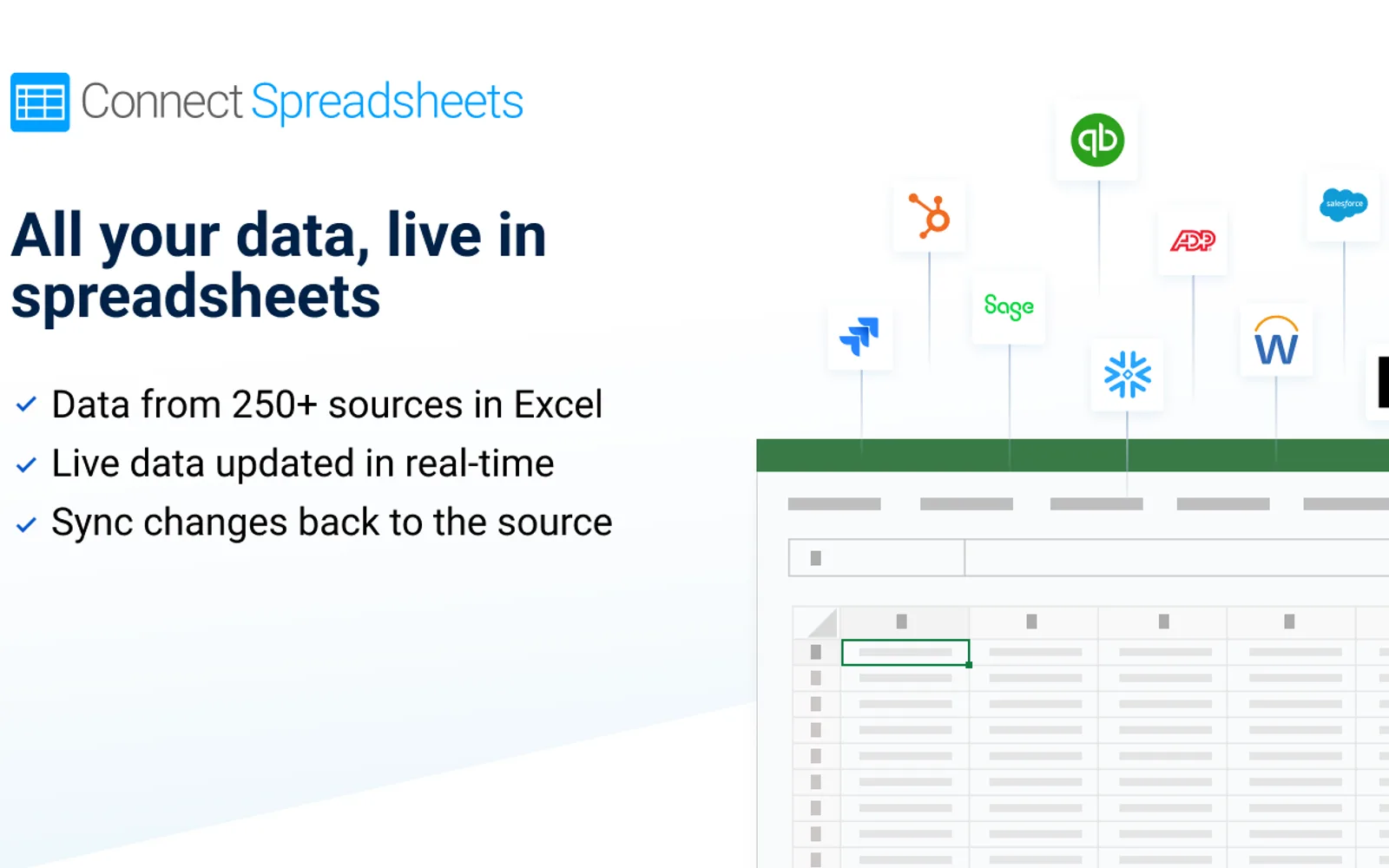 Connect Spreadsheets — screenshot from the Microsoft Marketplace listing