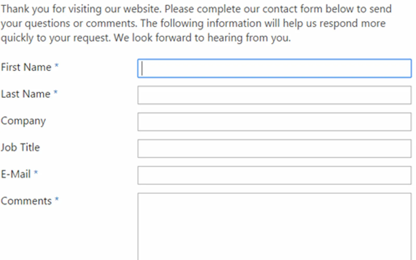 Contact Us — screenshot from the Microsoft Marketplace listing