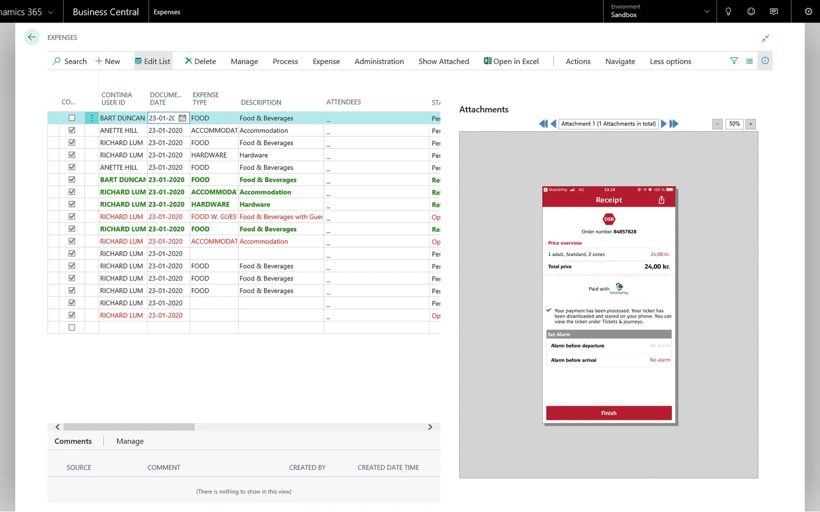 Continia Expense Management — screenshot from the Microsoft Marketplace listing
