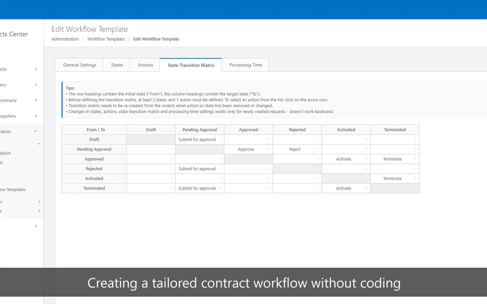 Contracts Center — screenshot from the Microsoft Marketplace listing