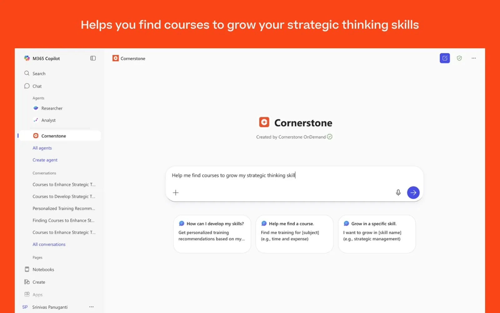 Cornerstone — screenshot from the Microsoft Marketplace listing