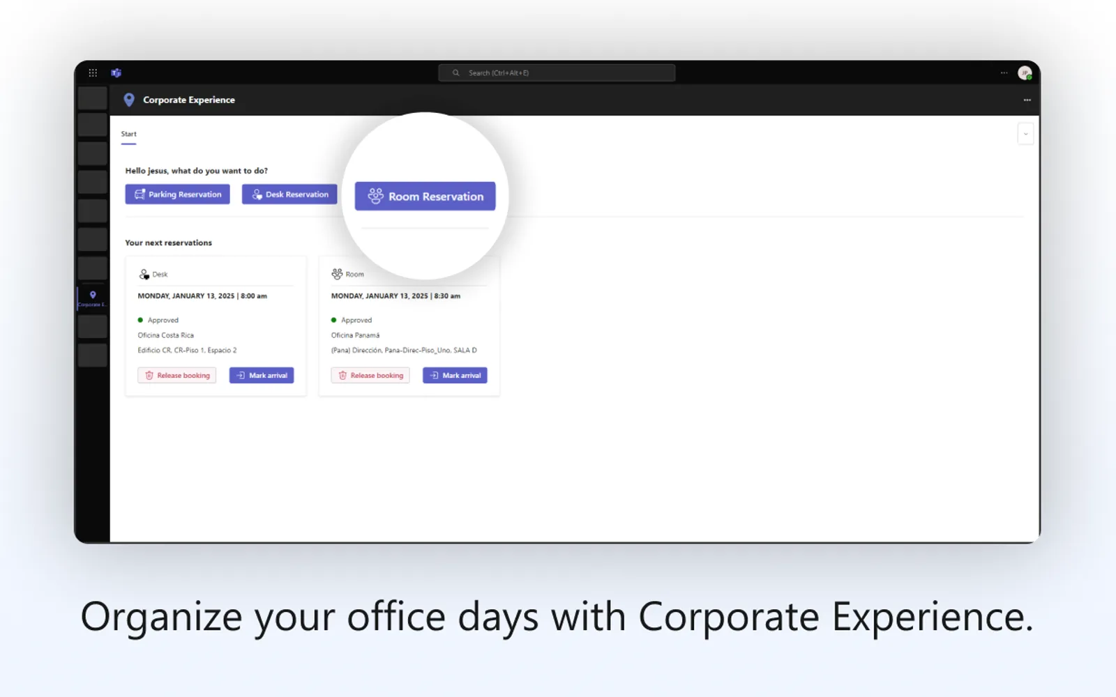 Corporate Experience — screenshot from the Microsoft Marketplace listing