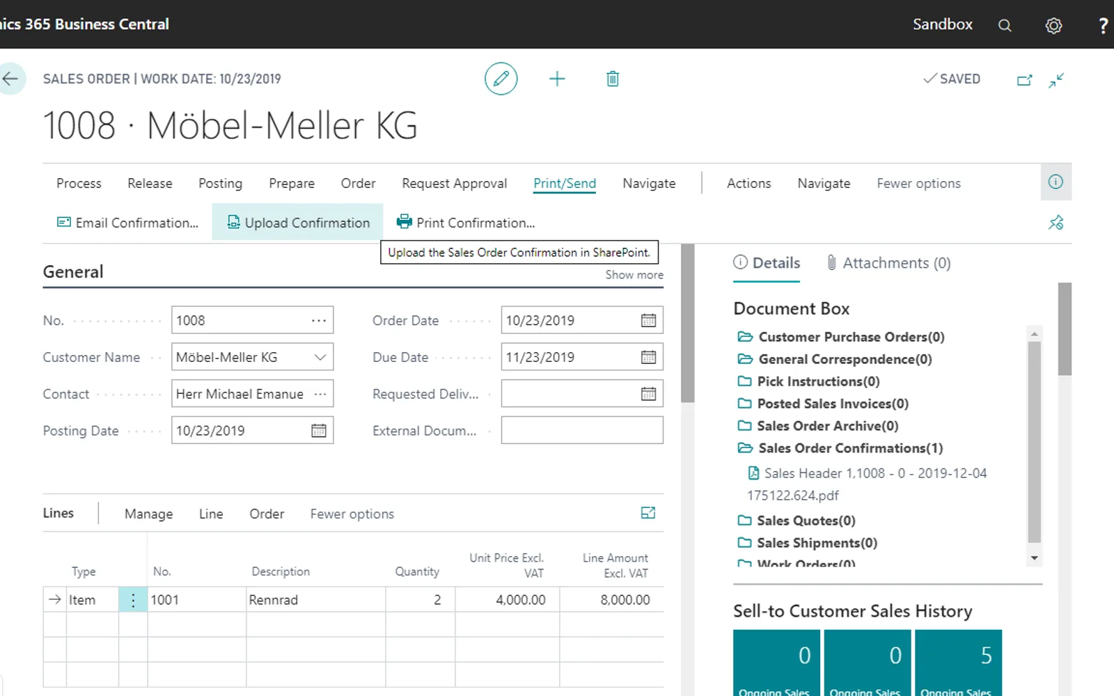 COSMO Document Management System — screenshot from the Microsoft Marketplace listing