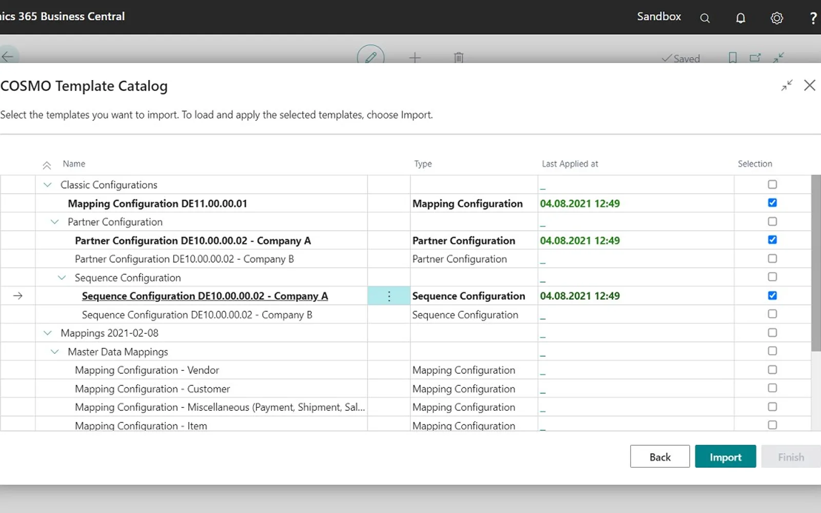 COSMO Intercompany — screenshot from the Microsoft Marketplace listing