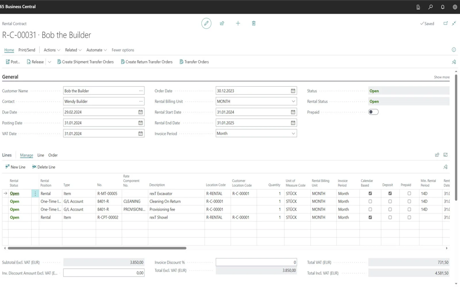 COSMO Rental — screenshot from the Microsoft Marketplace listing