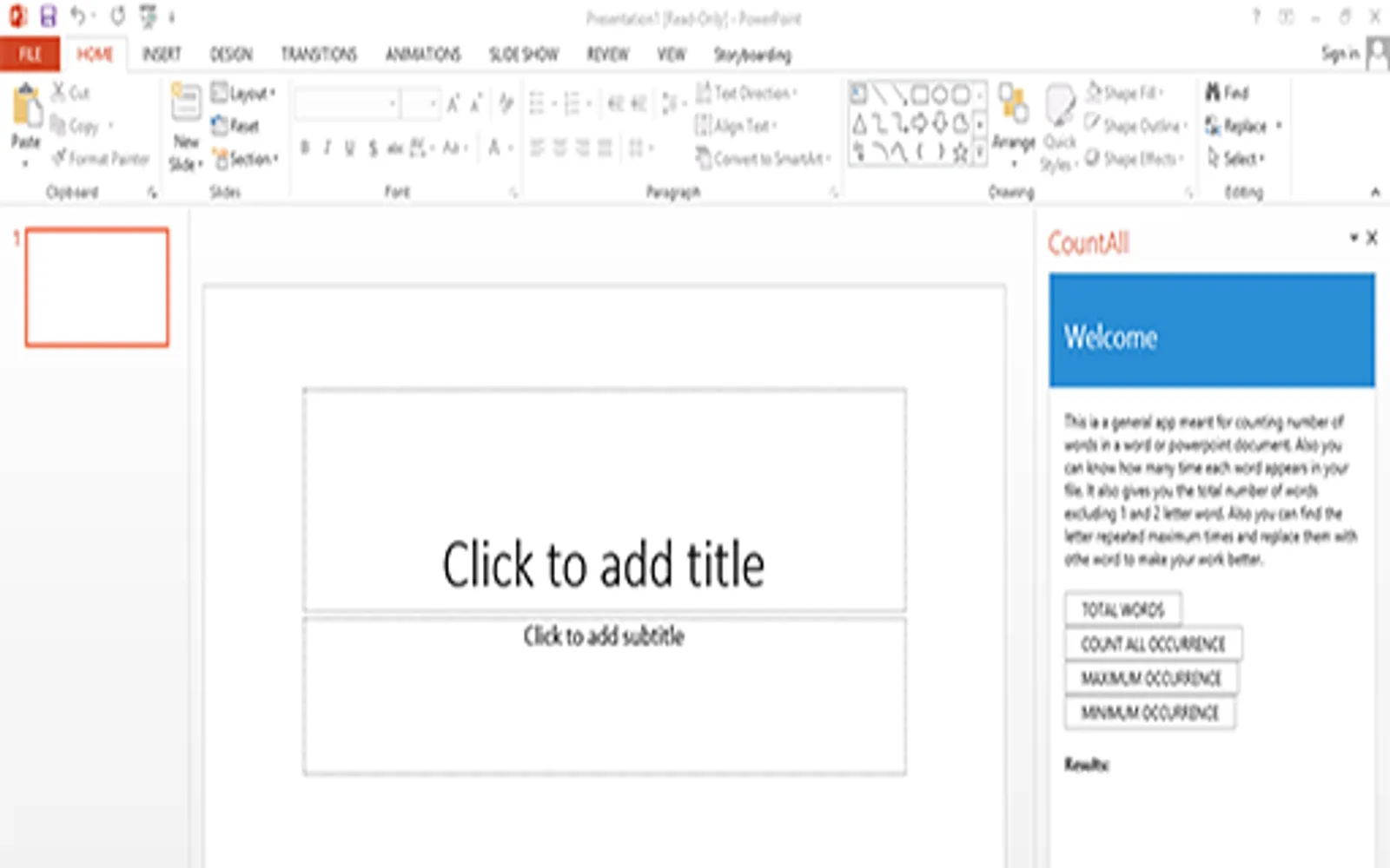 CountAll — screenshot from the Microsoft Marketplace listing
