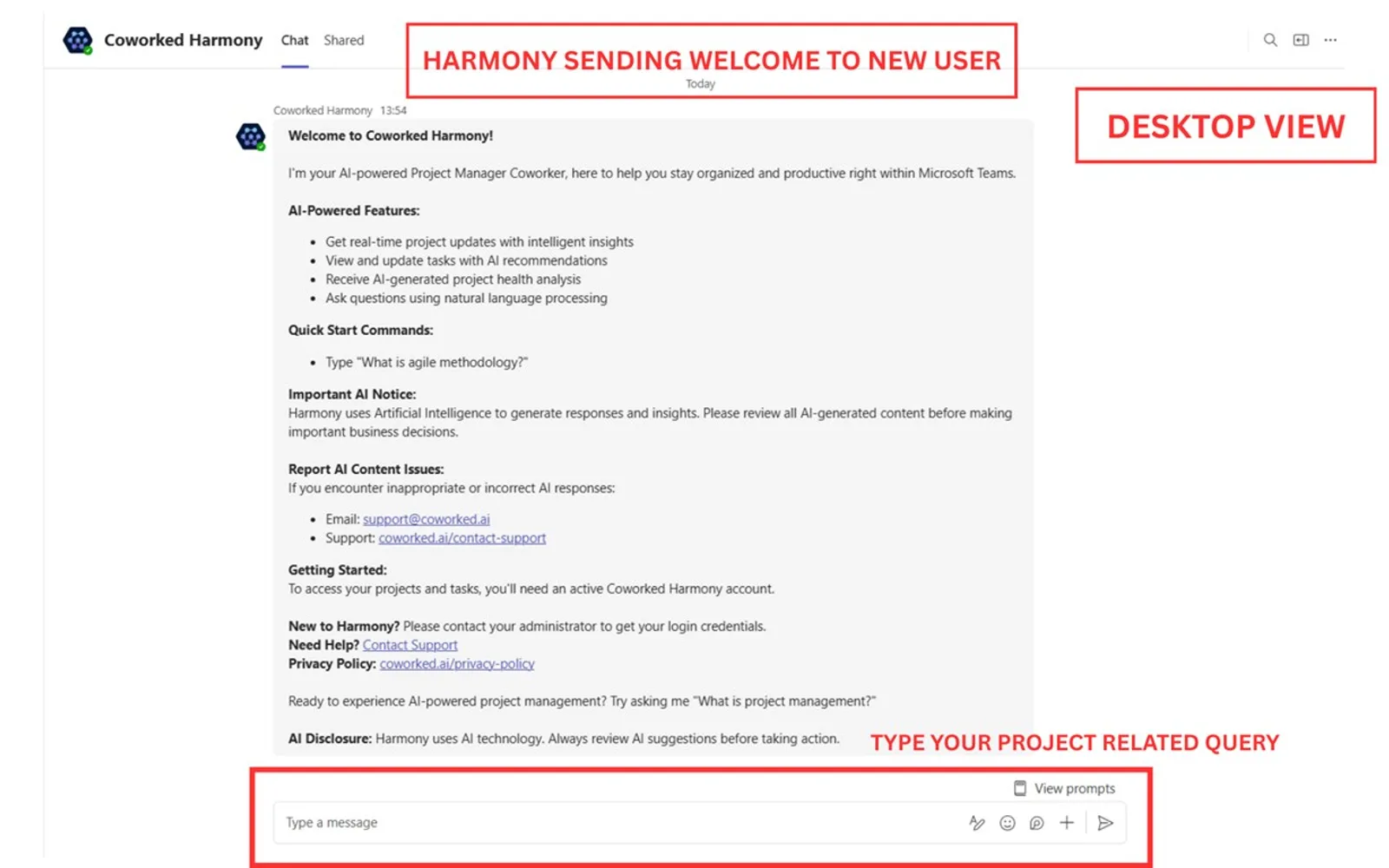 Coworked Harmony — screenshot from the Microsoft Marketplace listing