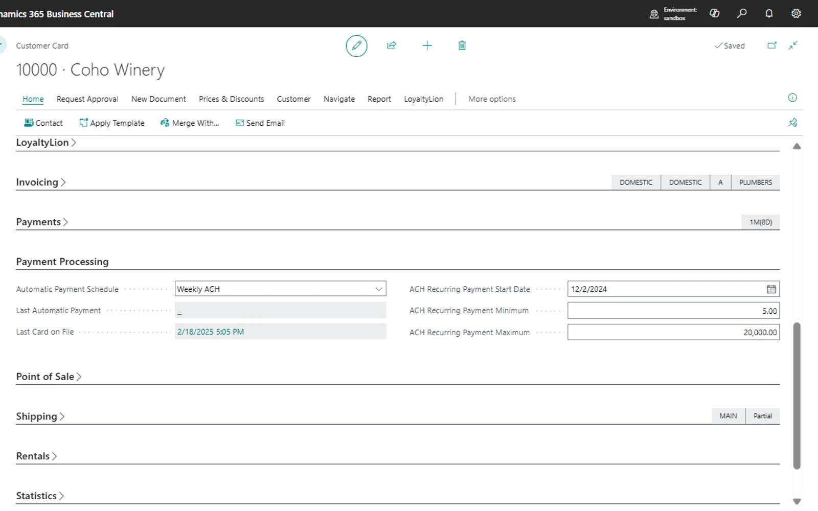 Credit Card Processing — screenshot from the Microsoft Marketplace listing