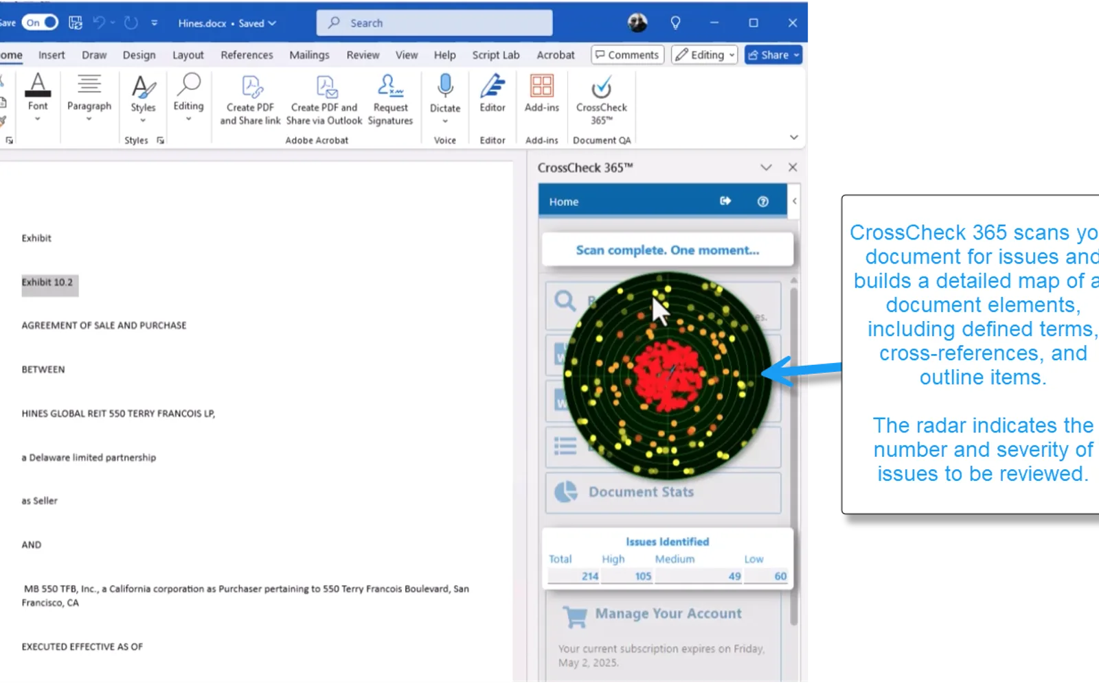 CrossCheck 365 — screenshot from the Microsoft Marketplace listing