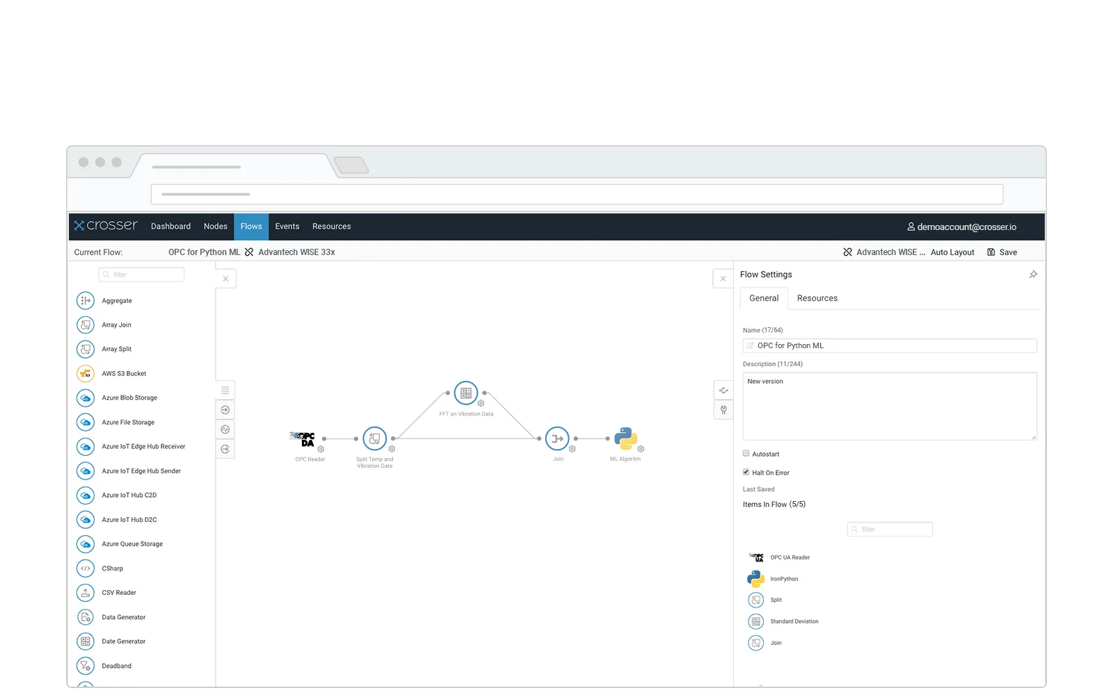 Crosser IoT Cloud — screenshot from the Microsoft Marketplace listing