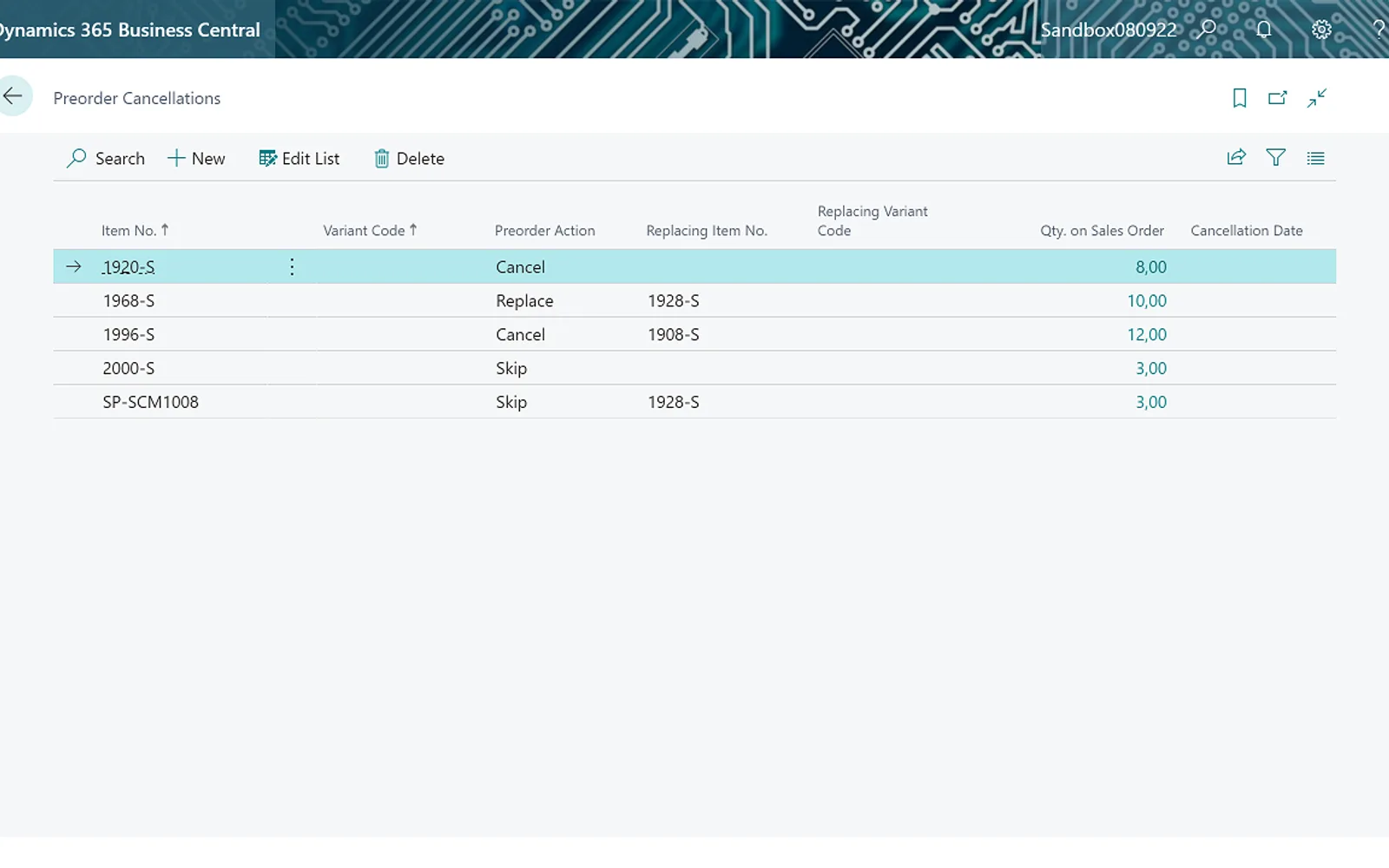 CS Preorder Manager — screenshot from the Microsoft Marketplace listing