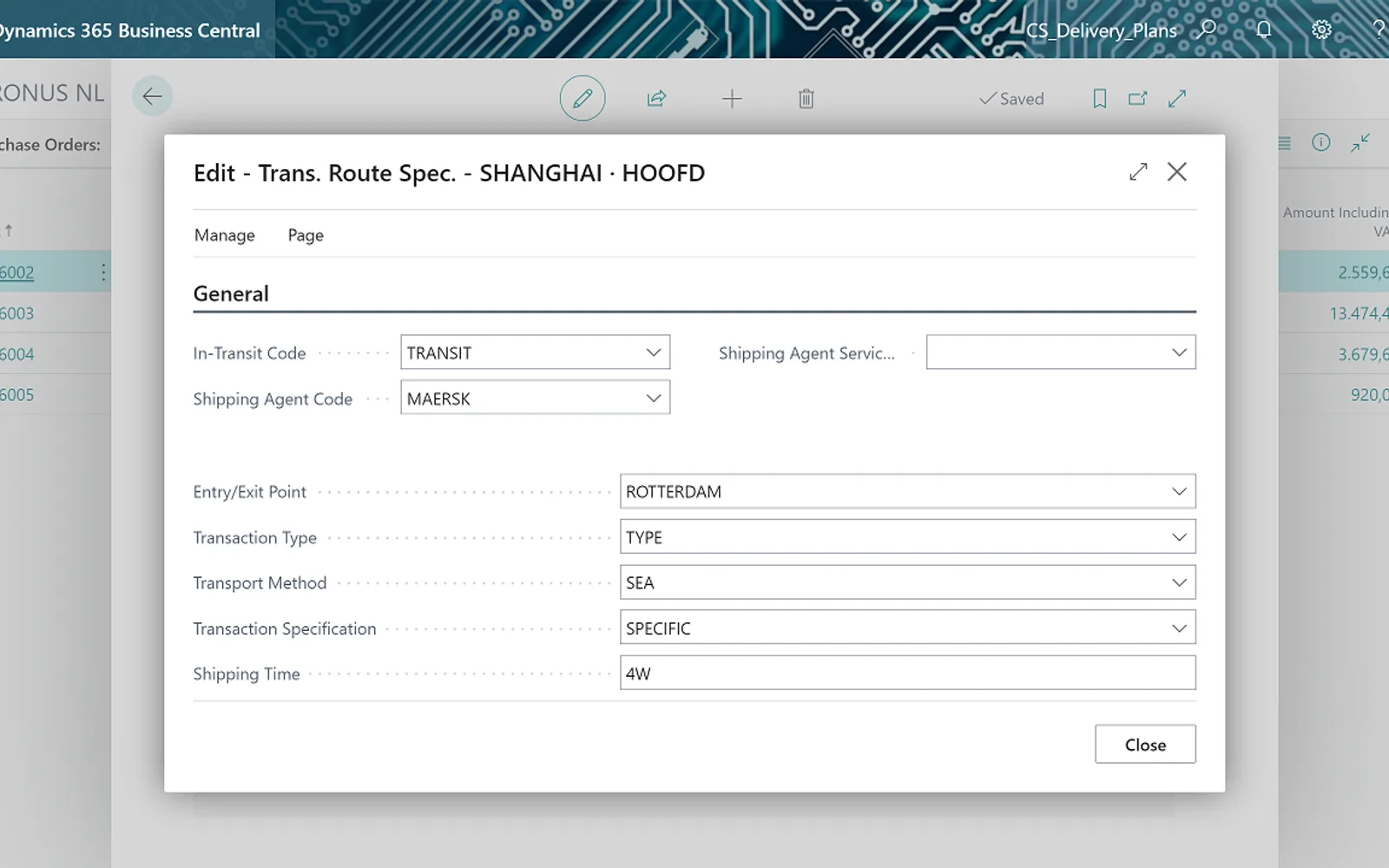 CS Transfer Management — screenshot from the Microsoft Marketplace listing