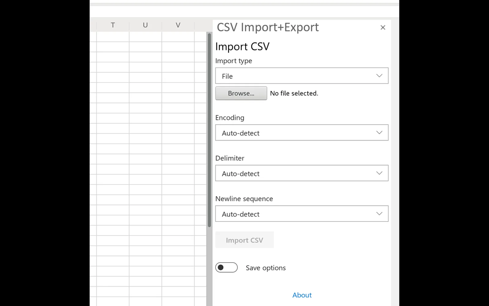 CSV Import+Export — screenshot from the Microsoft Marketplace listing
