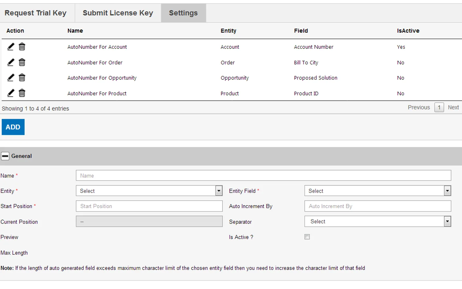 Custom Auto Numbering — screenshot from the Microsoft Marketplace listing