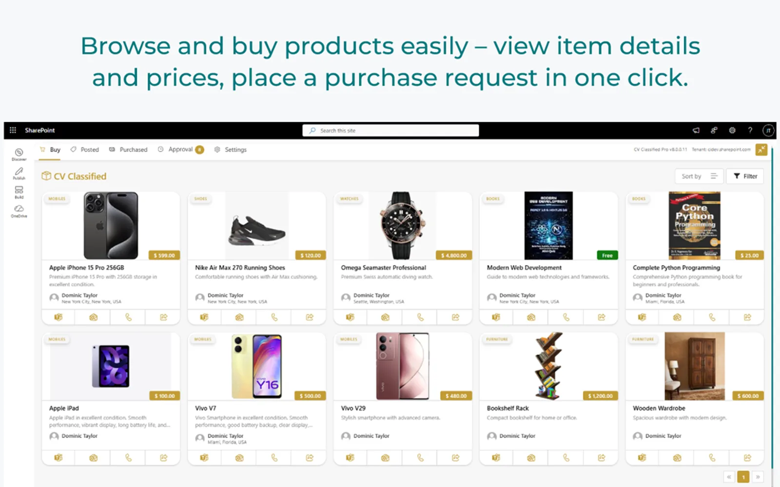 CV Classified — screenshot from the Microsoft Marketplace listing