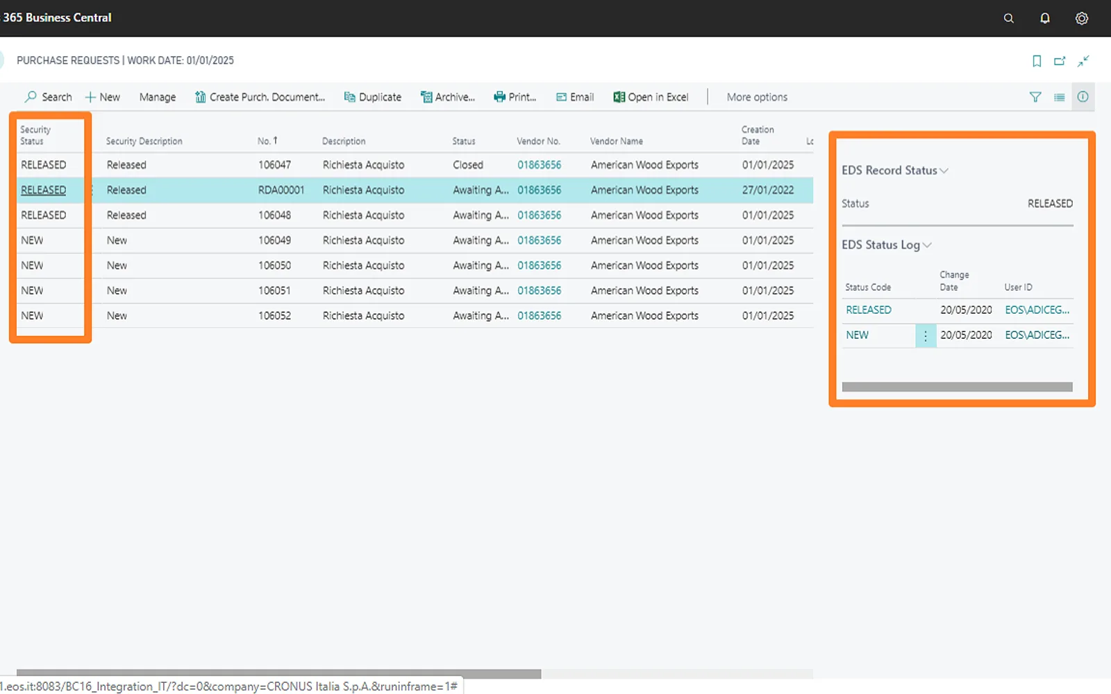 Data Security for Purchase Request — screenshot from the Microsoft Marketplace listing