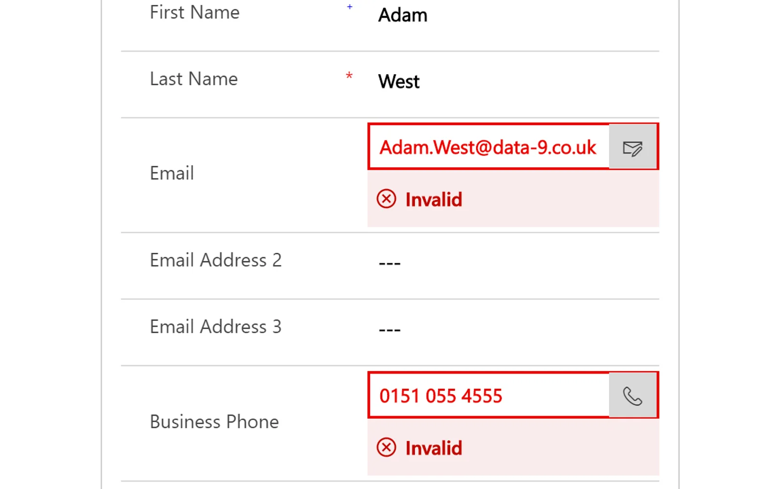 Data8 Phone Validation — screenshot from the Microsoft Marketplace listing