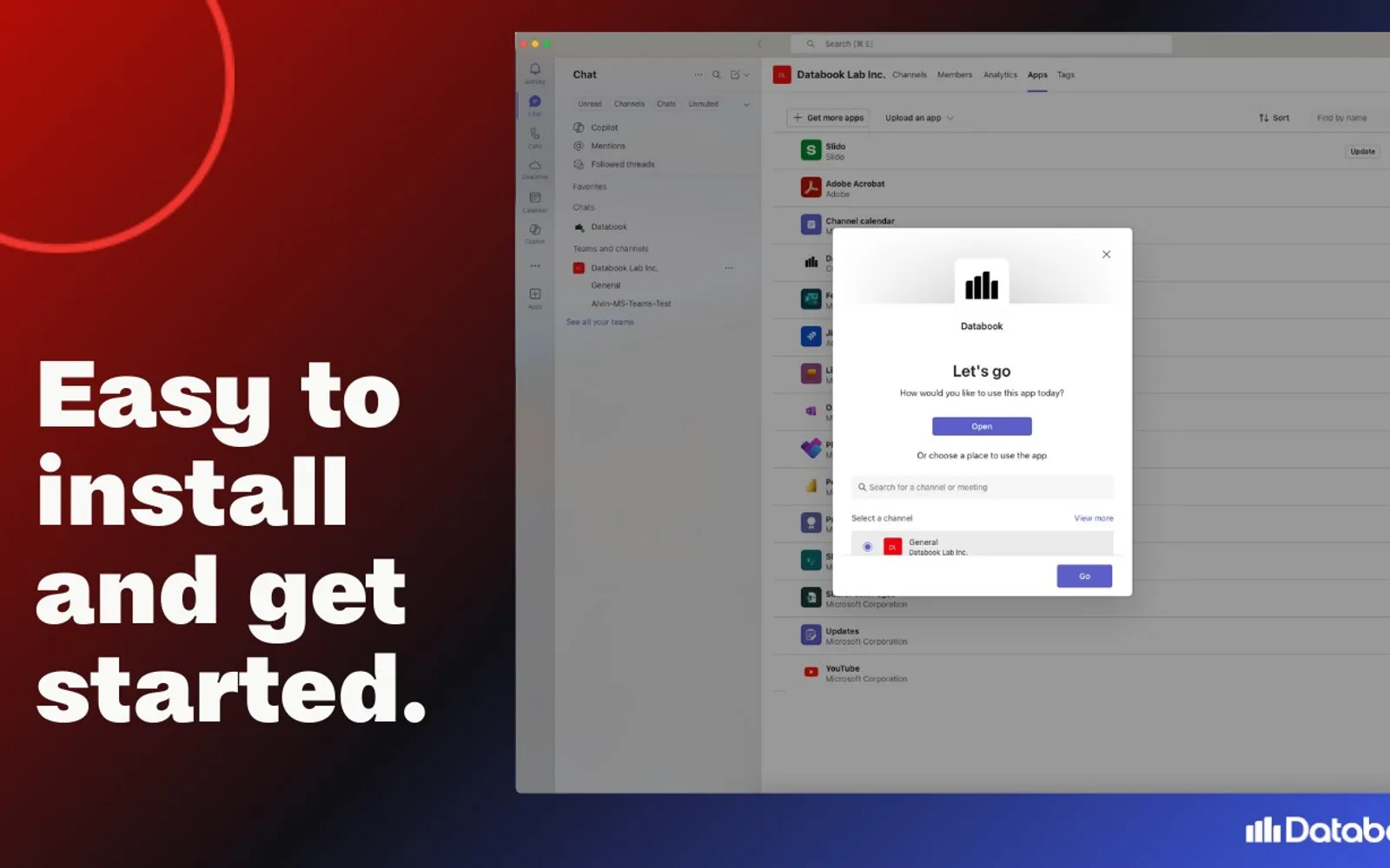 Databook — screenshot from the Microsoft Marketplace listing
