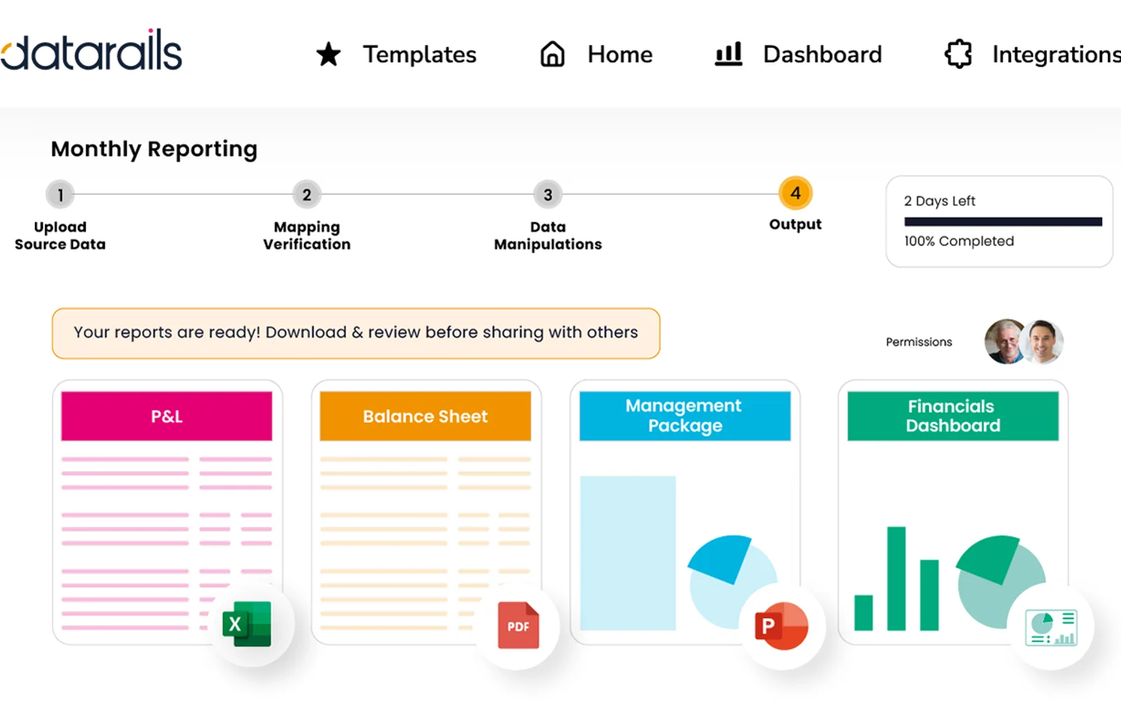 Datarails Flex — screenshot from the Microsoft Marketplace listing